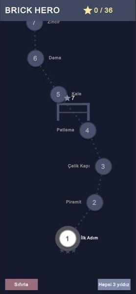 Stage 1: The first playable: a level map with star gates.
