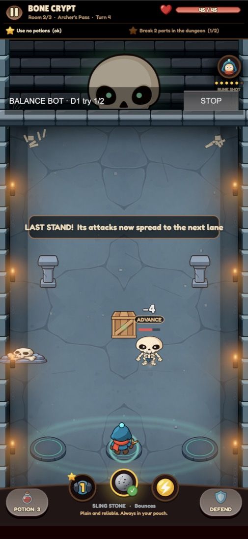 Stage 54: Scattered props and the last stand.